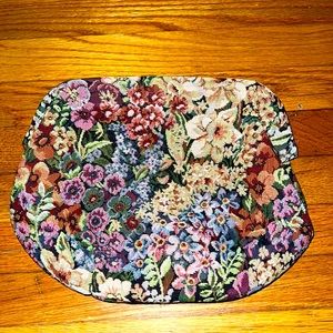 Vintage Floral Tapestry Clutch Bag